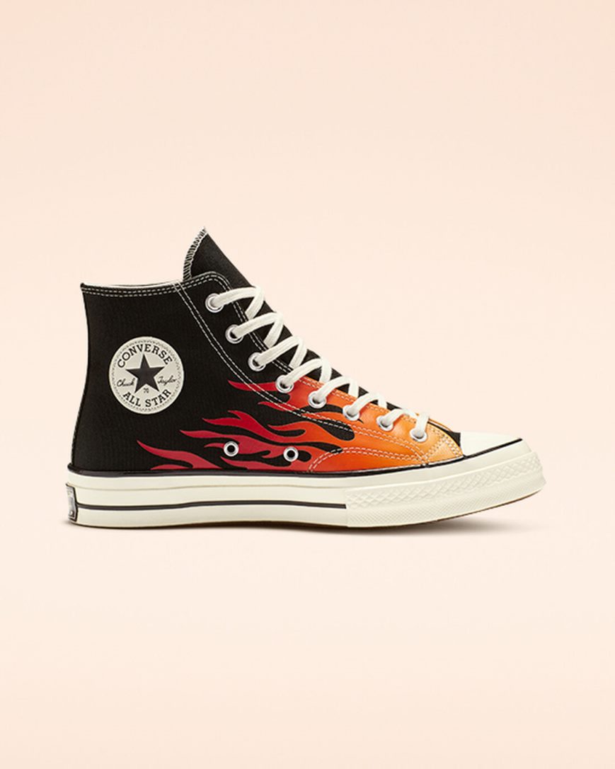 Tenis Converse Chuck 70 Archive Print Cano Alto Masculino Pretas Vermelhas | PT E079TP8